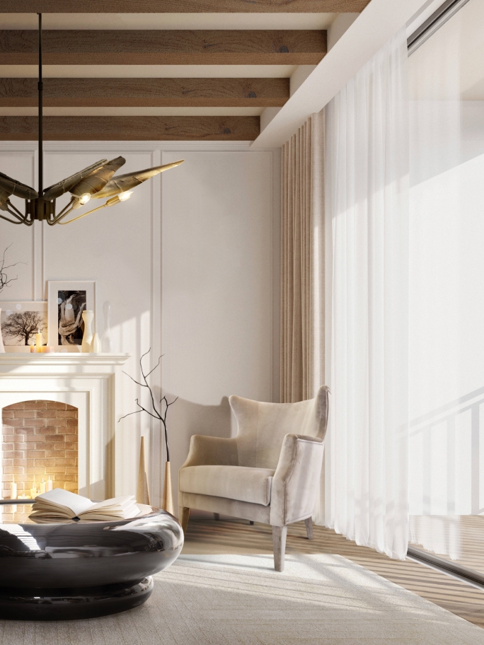 Bright Modern Living Room With The White Garden&nbsp;Rug by Rug'Society