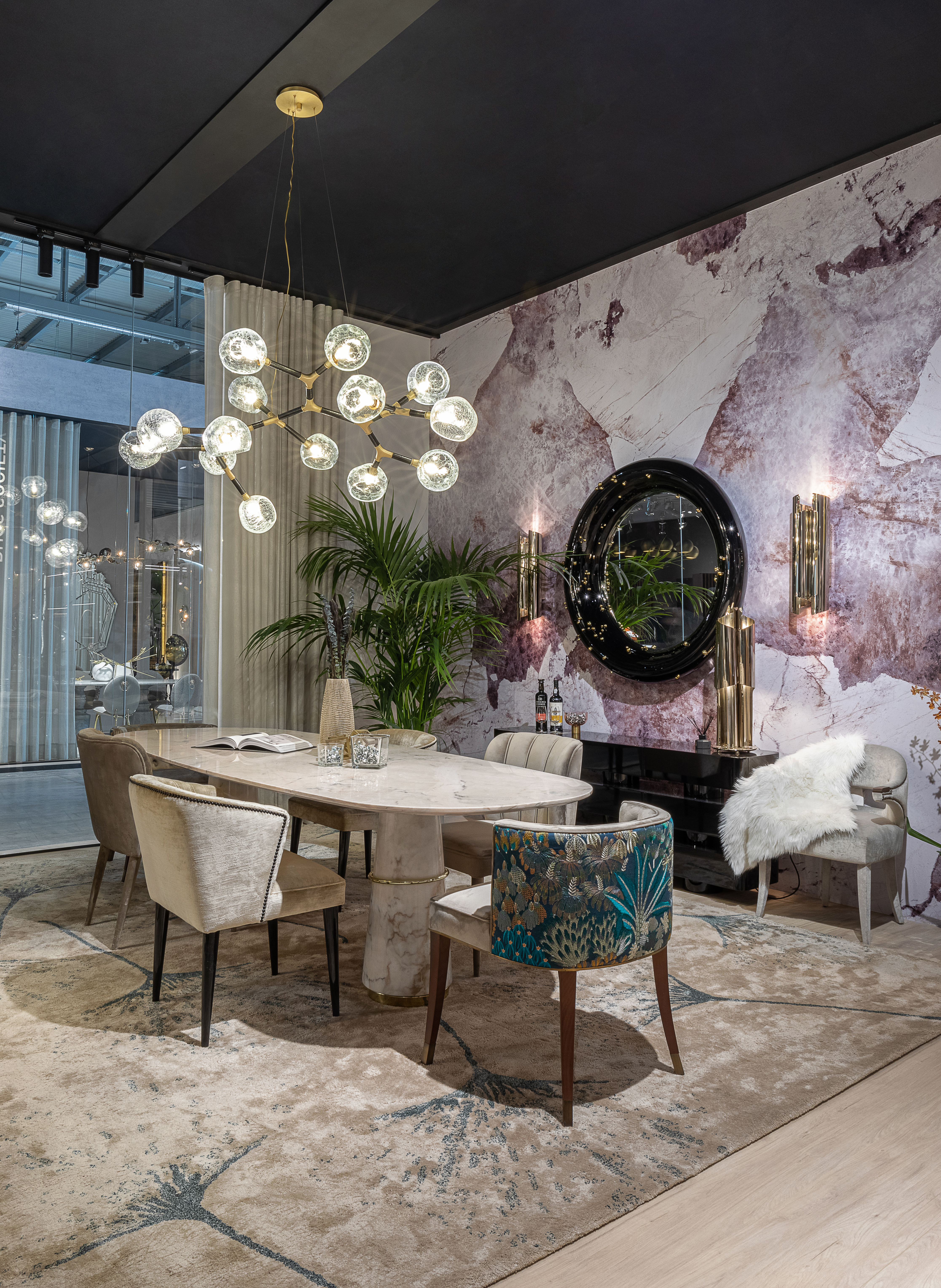 Contemporary Dining Room With The Macushi&nbsp;Rug by Rug'Society