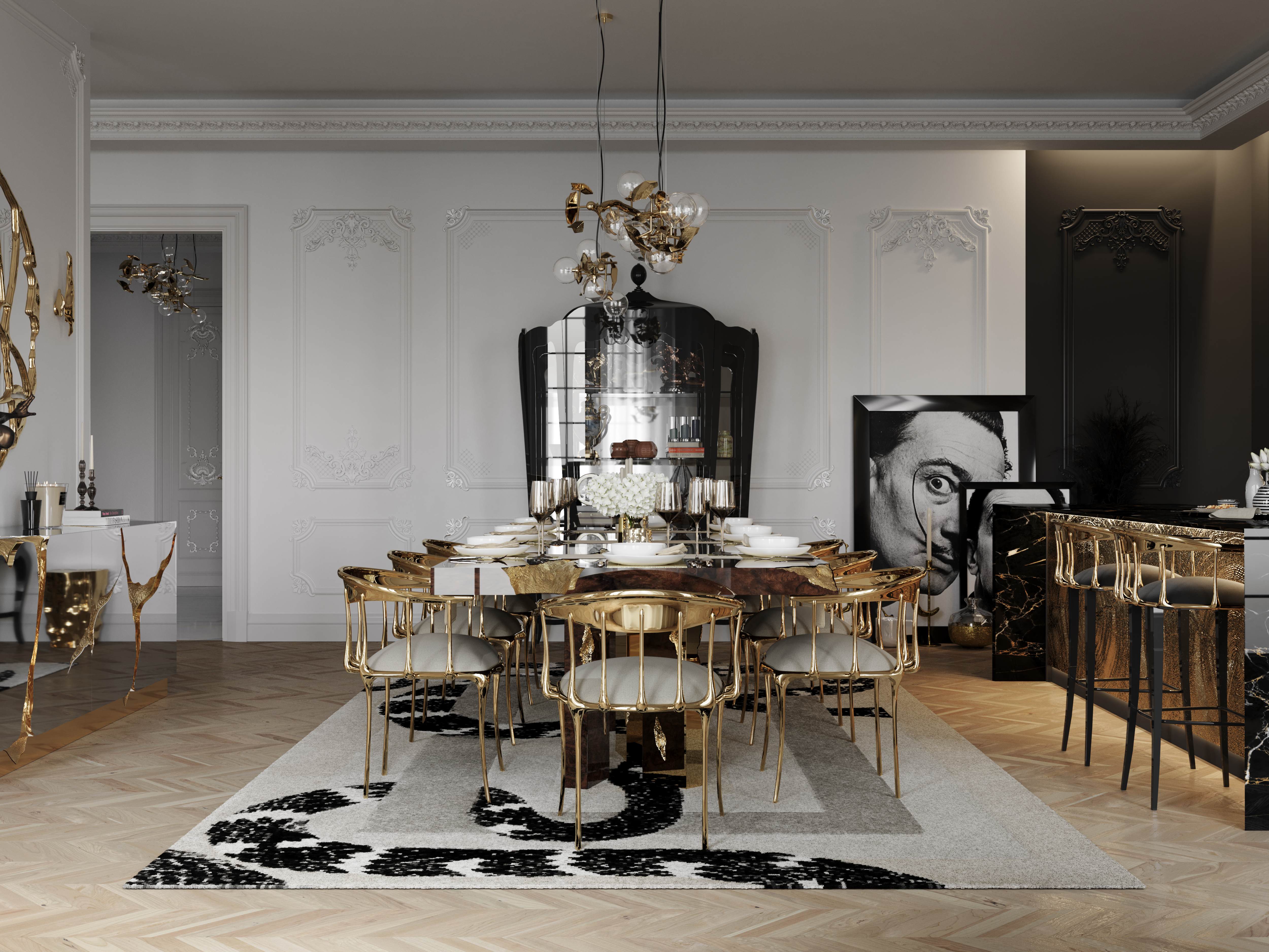 DINING ROOM DESIGN WITH THE LUXURIOUS IMPERIAL&nbsp;SNAKE by Rug'Society