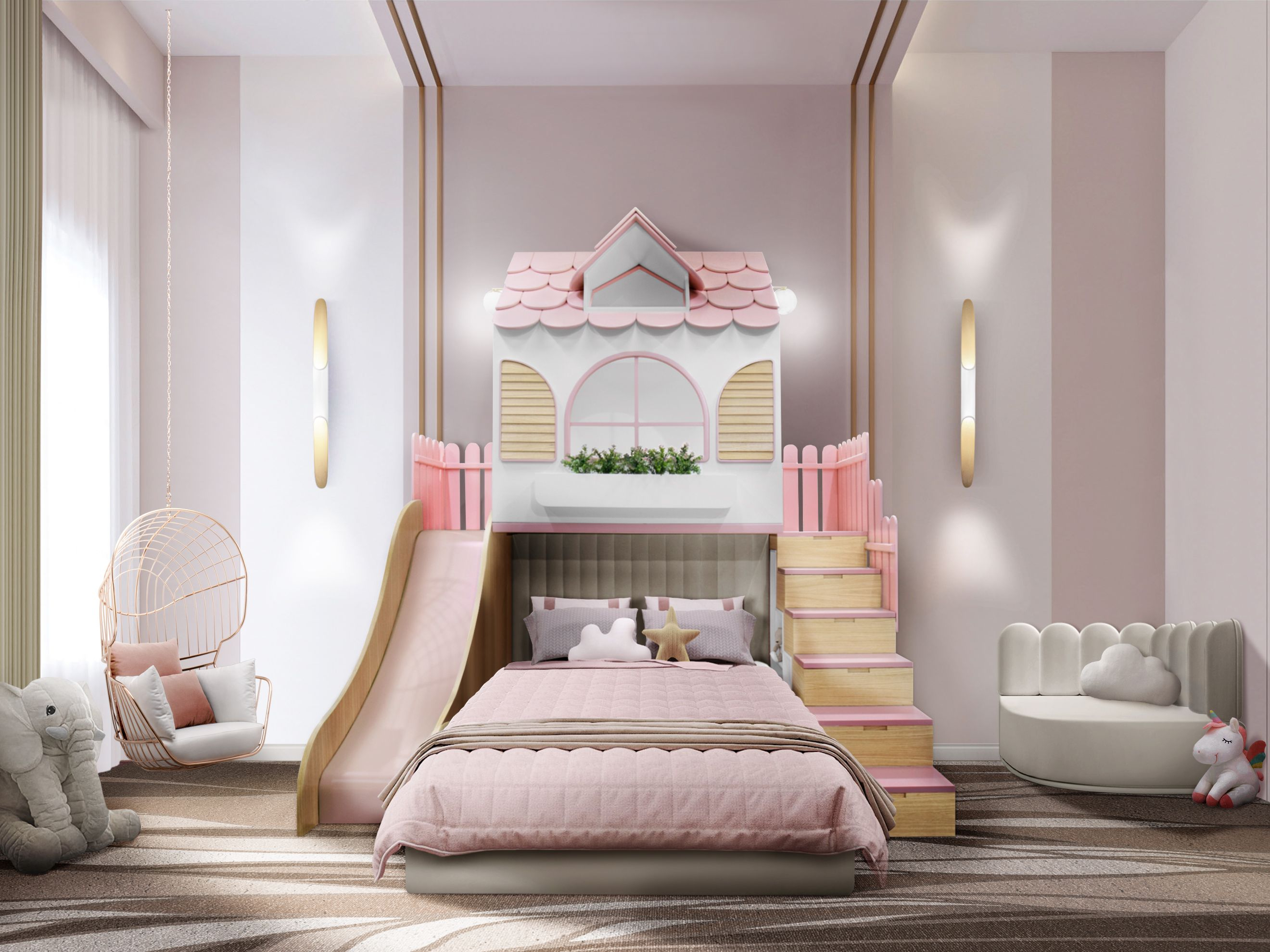 Eclectic Bedroom Design with the Colorful Haar&nbsp;Rug by Rug'Society