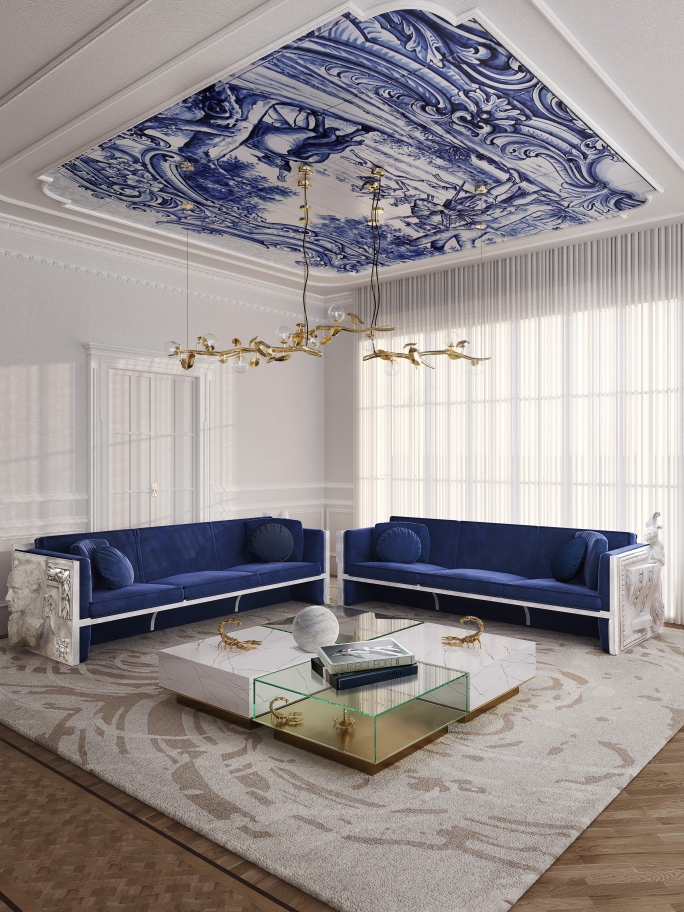 EXQUISITE LIVING ROOM DESIGN WITH THE MERFILUS SQUARE&nbsp;RUG by Rug'Society