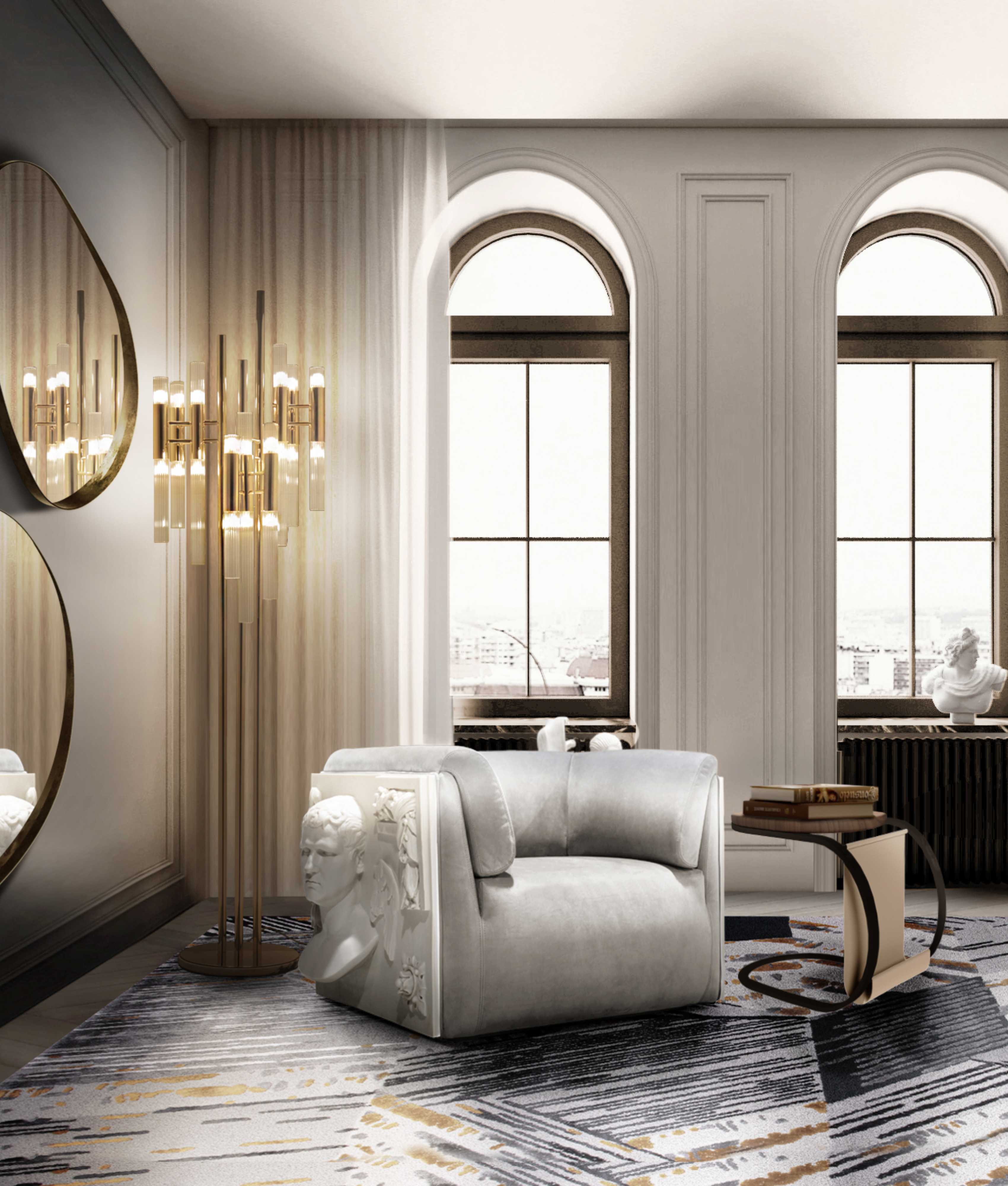 Glaring and sophisticated reading reading corner with Xisto&nbsp;rug by Rug'Society