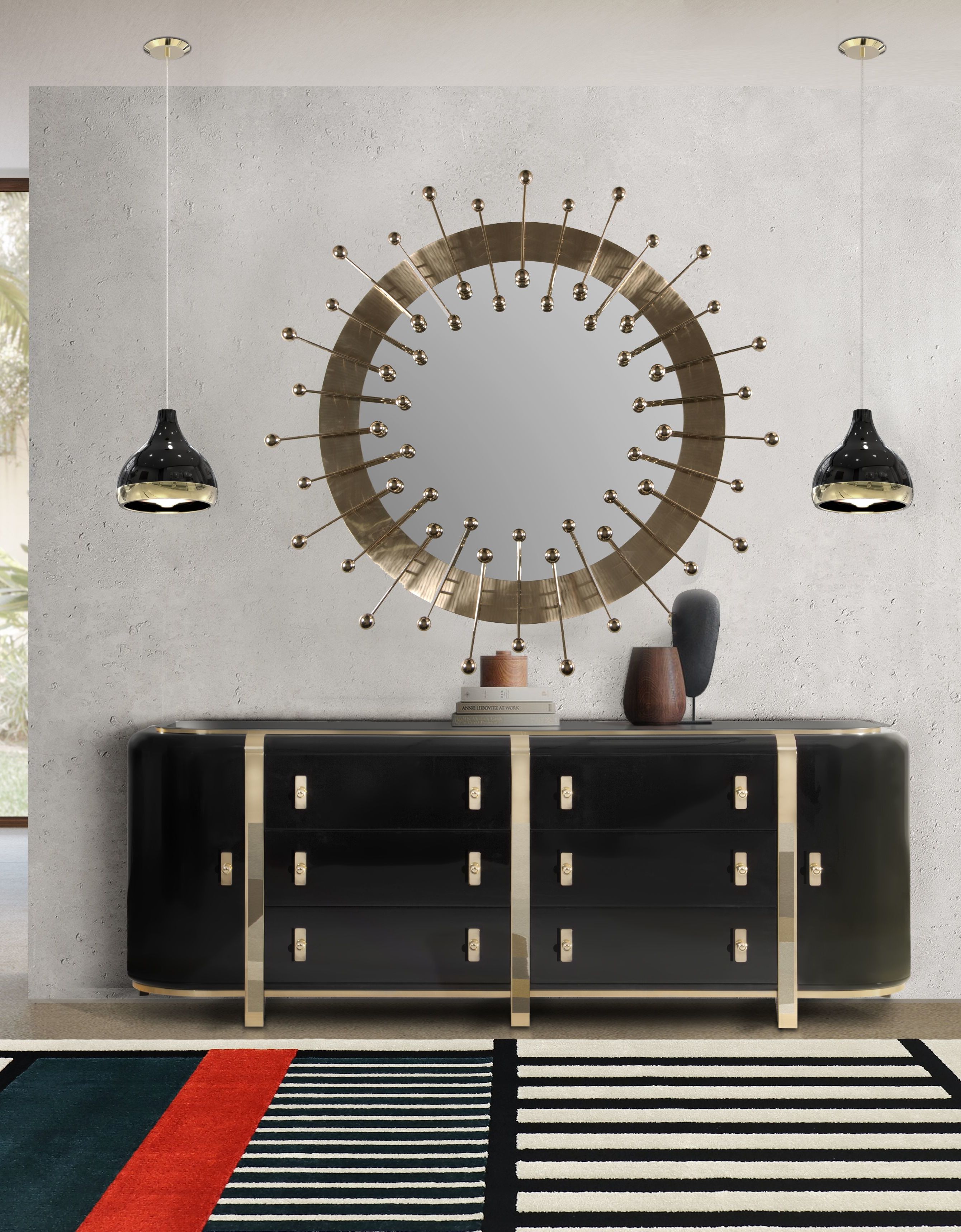 Hallway With Prisma I Geometric&nbsp;Rug by Rug'Society