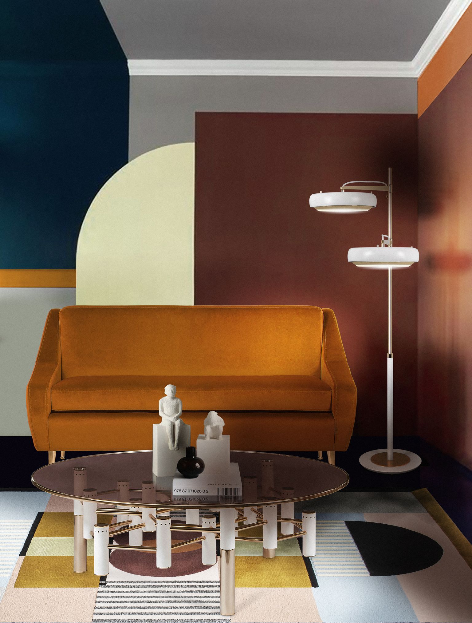Harmonious Living Room With Isaac&nbsp;Rug by Rug'Society