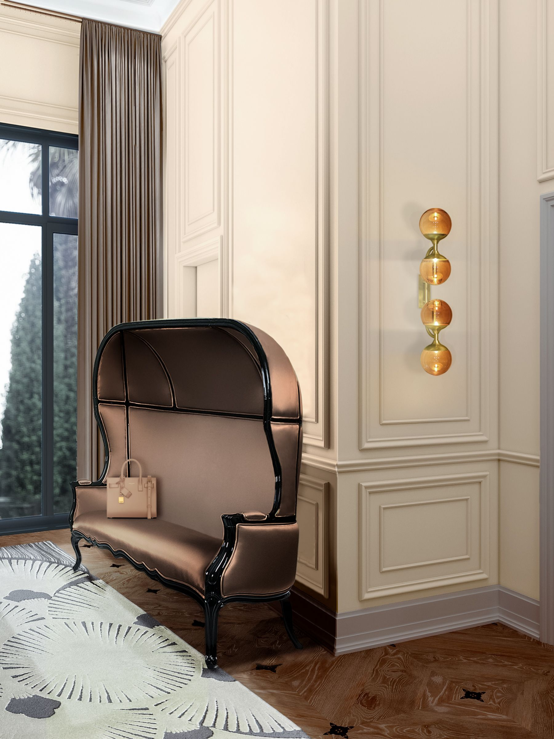 High-end Hallway with Luxurious and Artistic Dêco&nbsp;Rug by Rug'Society