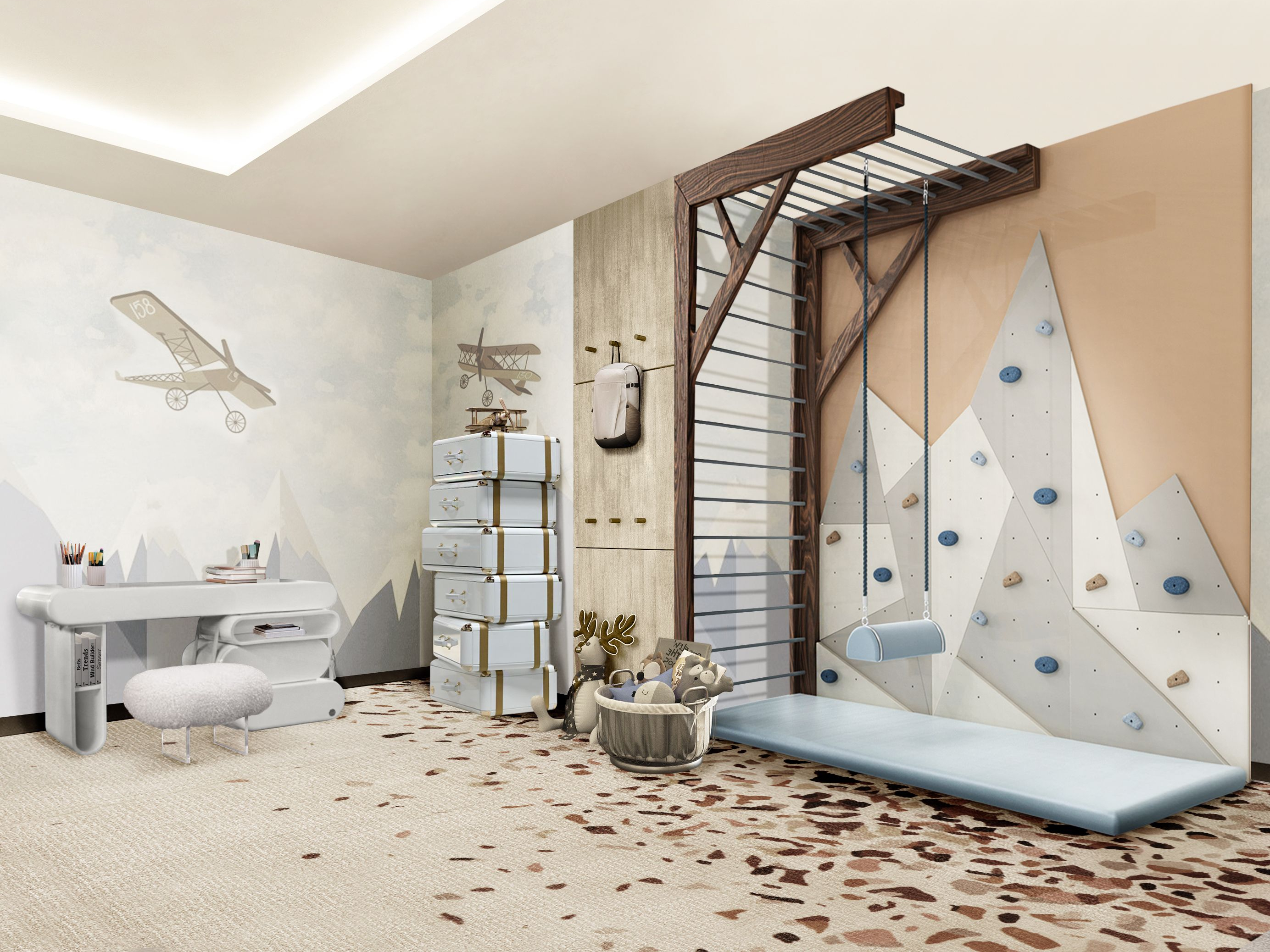 Kid's Playroom With Our Terrazzo Trendy&nbsp;Rug by Rug'Society