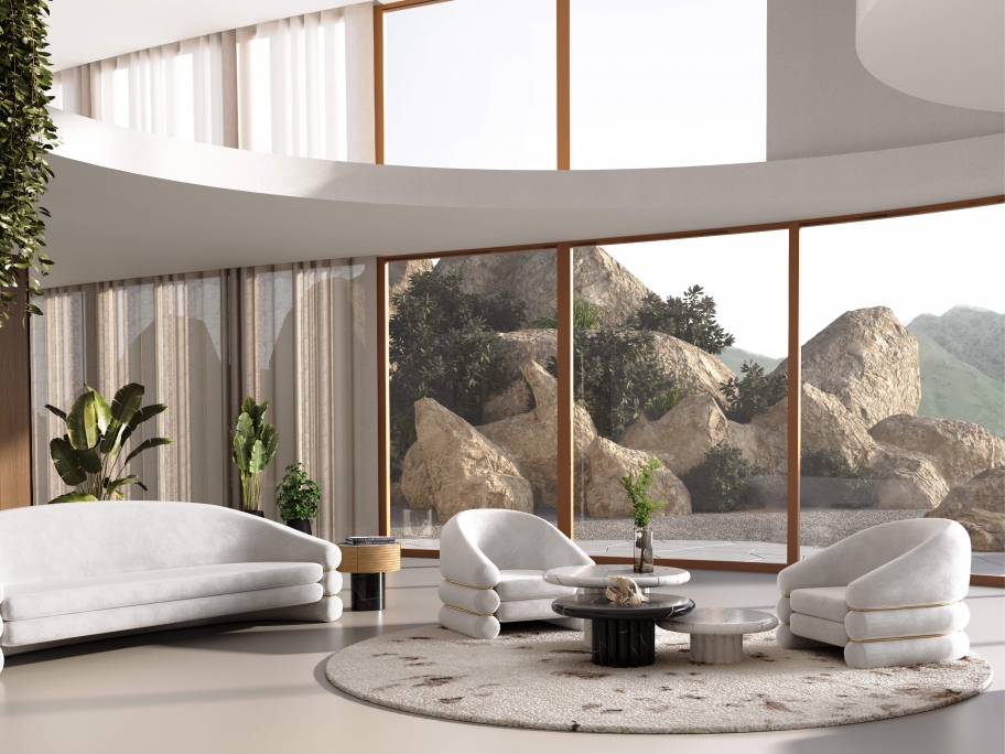 Luxury and Cozy Living Room With Oslo&nbsp;Rug by Rug'Society