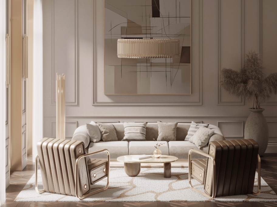 Luxury Living Room Design With Cell&nbsp;Rug by Rug'Society