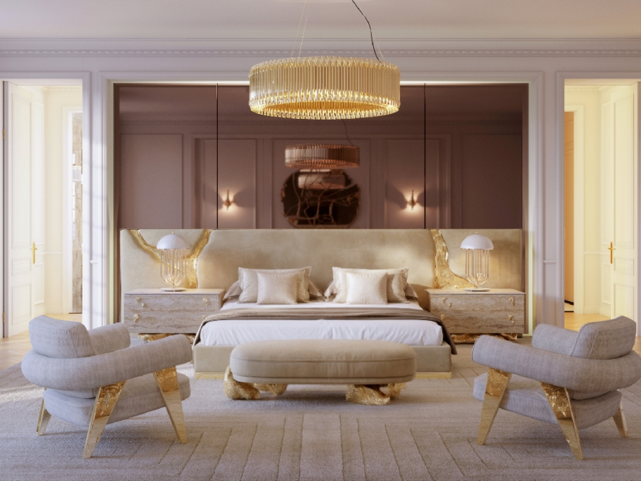 Modern Bedroom Design with the Unique White Garden Rug - Rug'Society