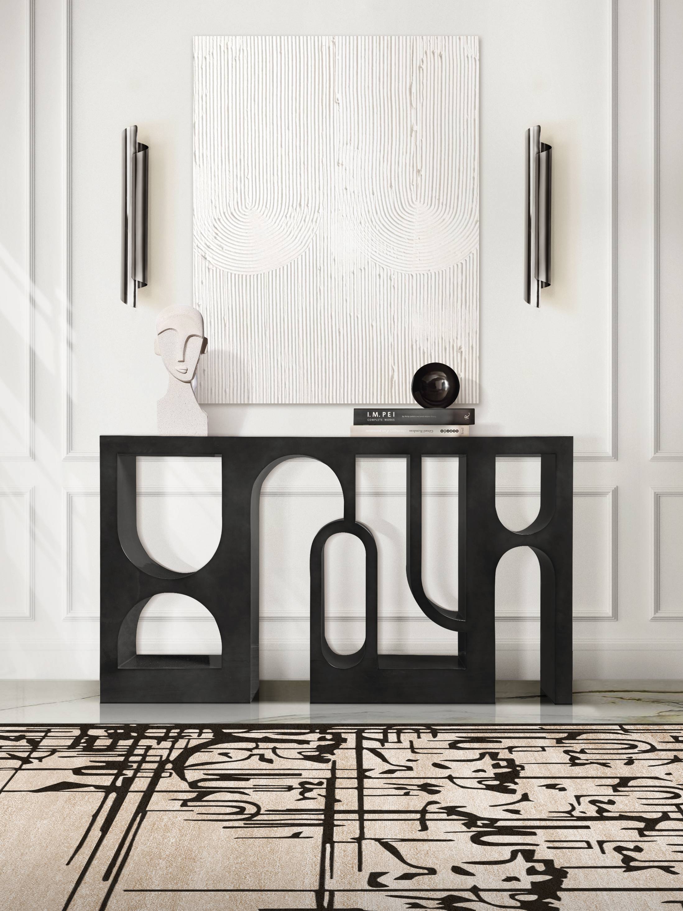 MODERN ENTRYWAY WITH THE URBAN BLACK INK&nbsp;RUG by Rug'Society
