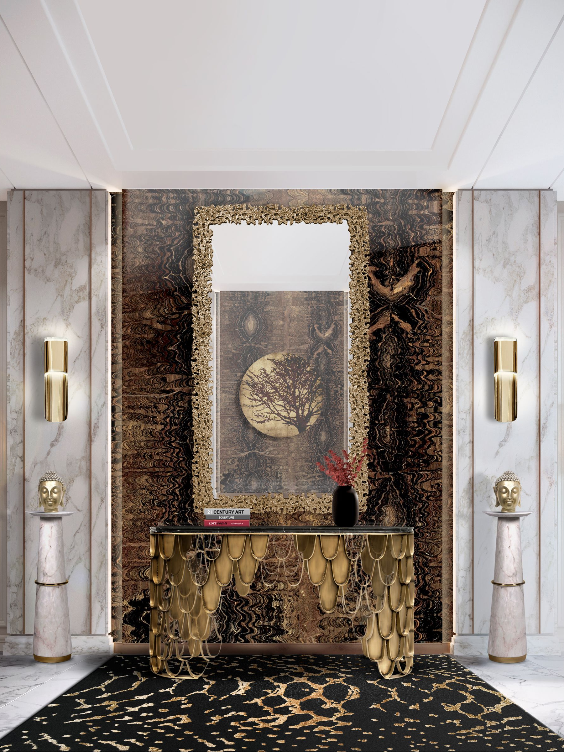 Naturalité Entryway with Meta&nbsp;Rug by Rug'Society