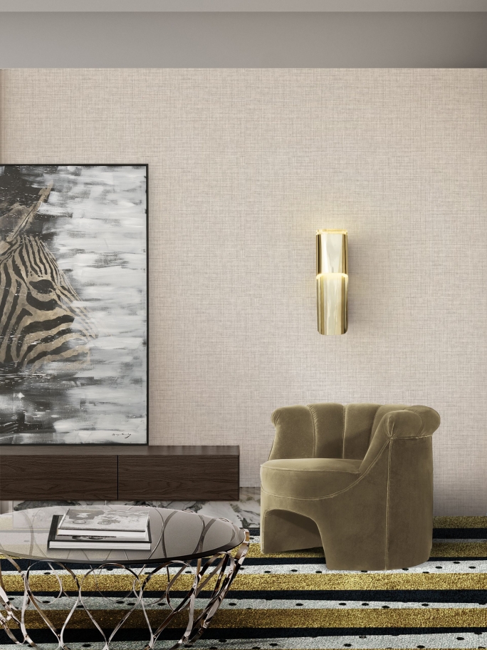 Neutral Living Room With Waizen Geometric Rug - Rug'Society