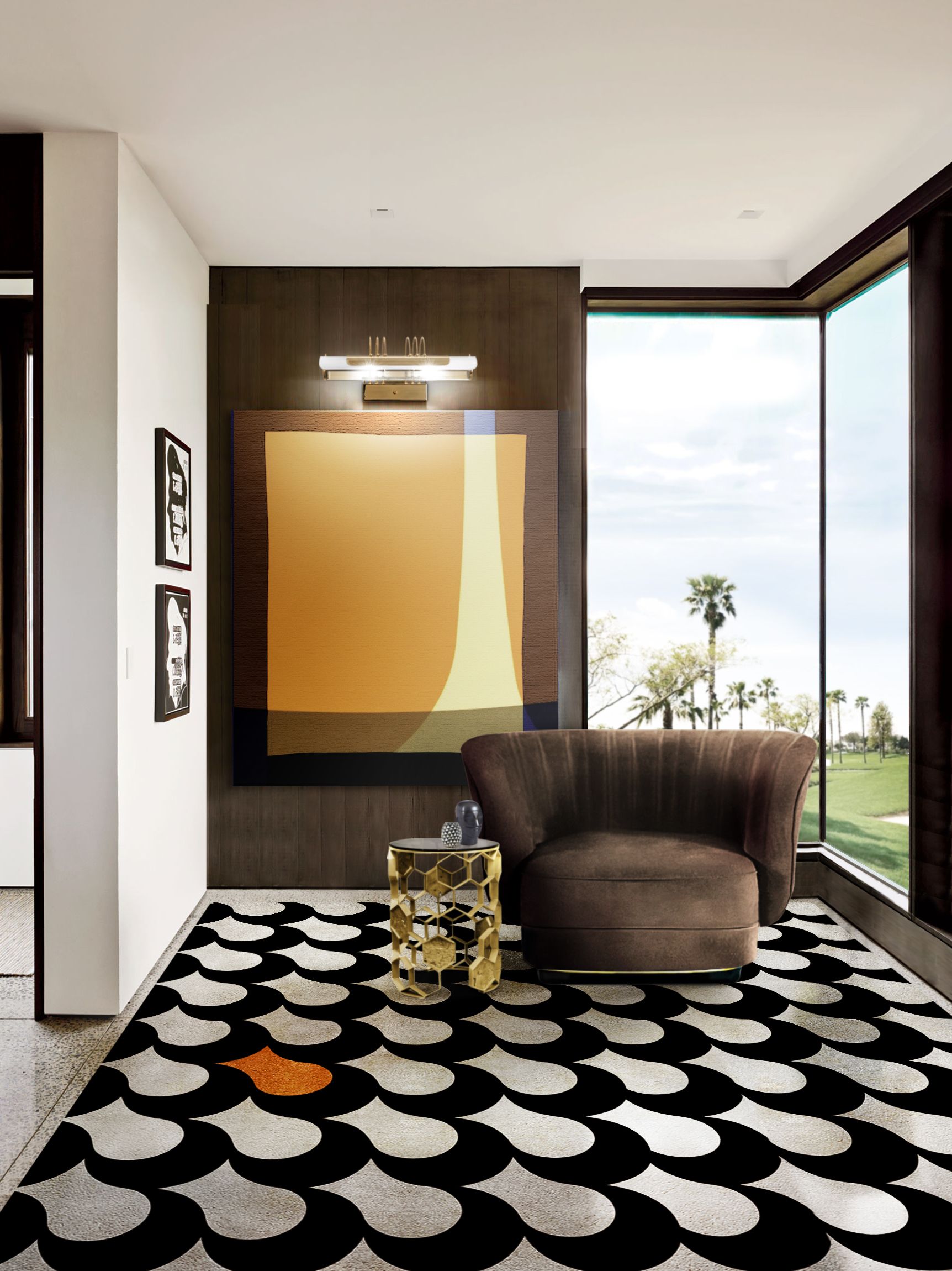 Reading Corner With Art Inspiration By Adler Modern&nbsp;Rug by Rug'Society