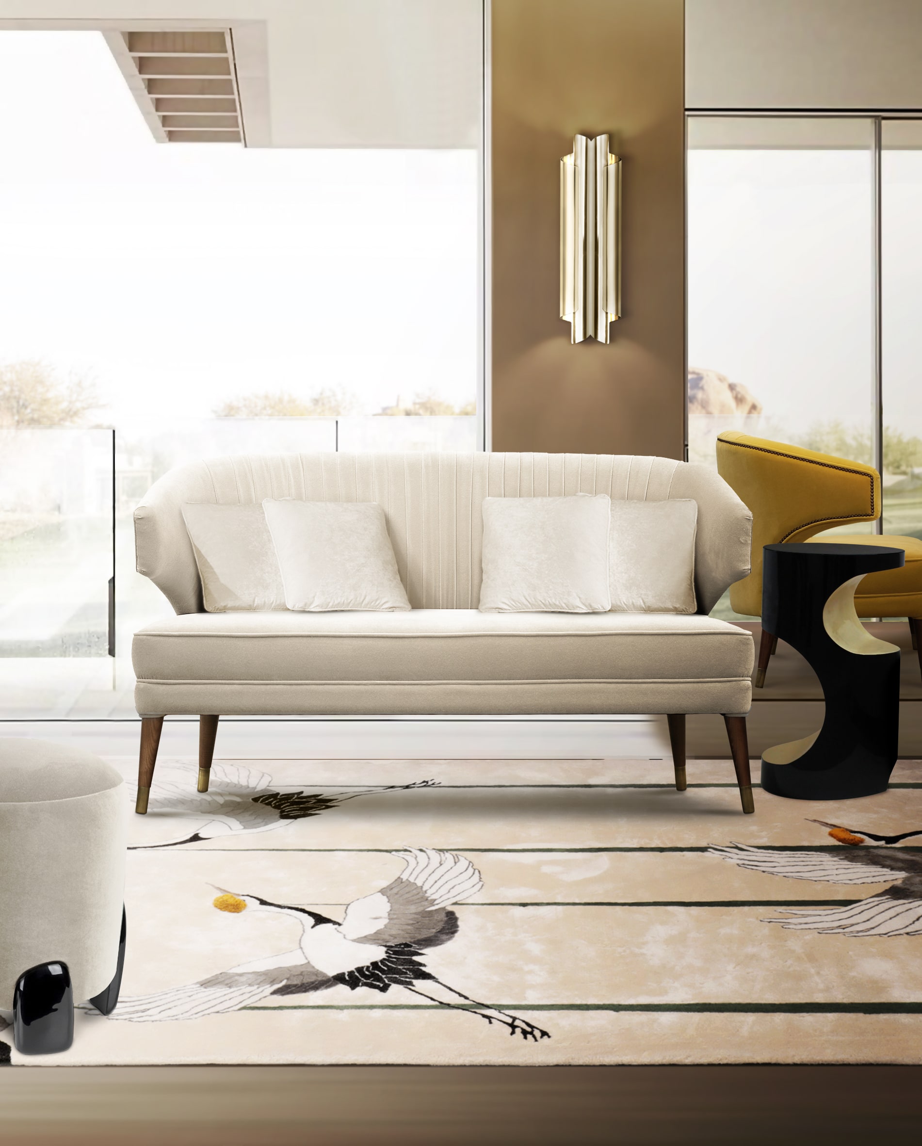 Rug'Society HERON Rug Neutral Living&nbsp;Room by Rug'Society
