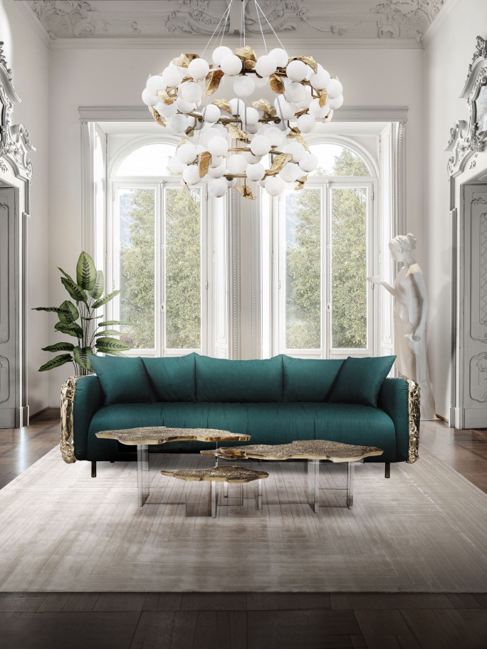 Versailles Living Room With White Garden&nbsp;Rug by Rug'Society