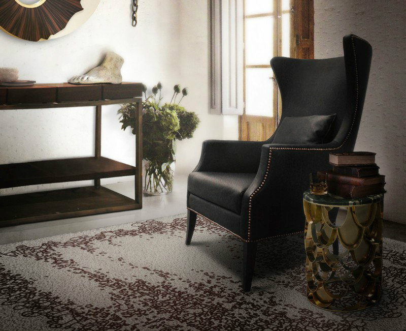 a sober reading corner with Yupik rug in neutral tones 10 Insane Modern Rugs For A Stylish Interior