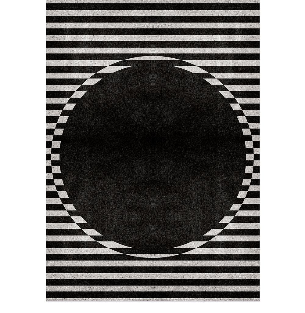 Interior Design Master Class: All You Need To Know About Trends: modern black rug with white stripes