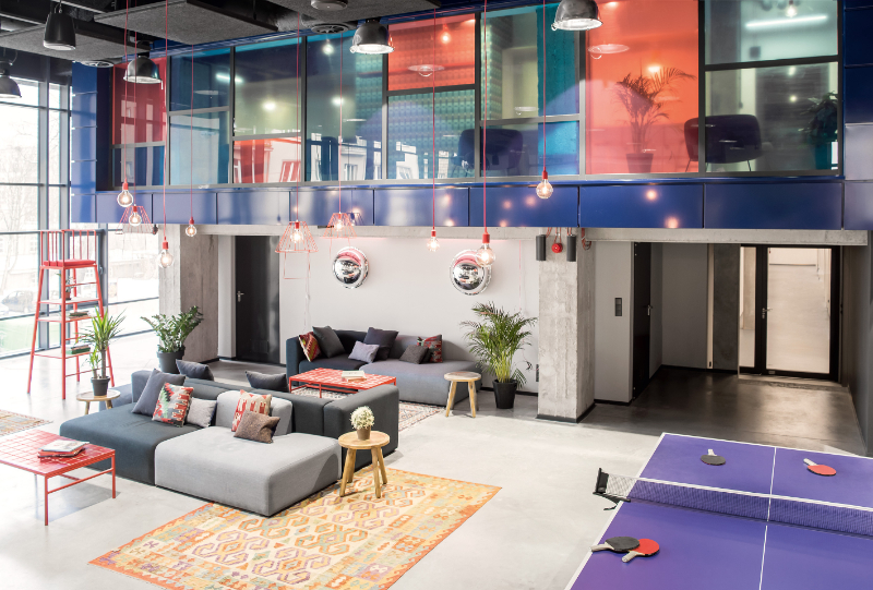 Studio Aisslinger: Unique Interior Design Projects with colorful rugs