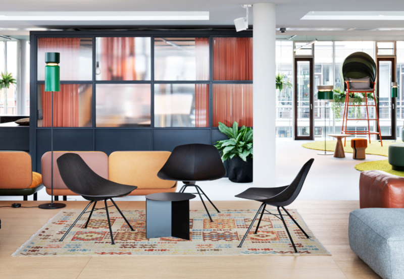Studio Aisslinger: Unique Interior Design Projects with colorful rugs