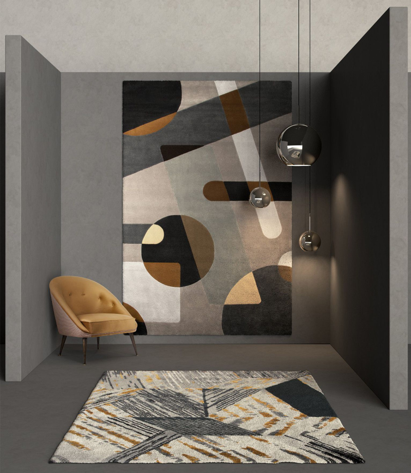 Studio Aisslinger: Unique Interior Design Projects with colorful rugs