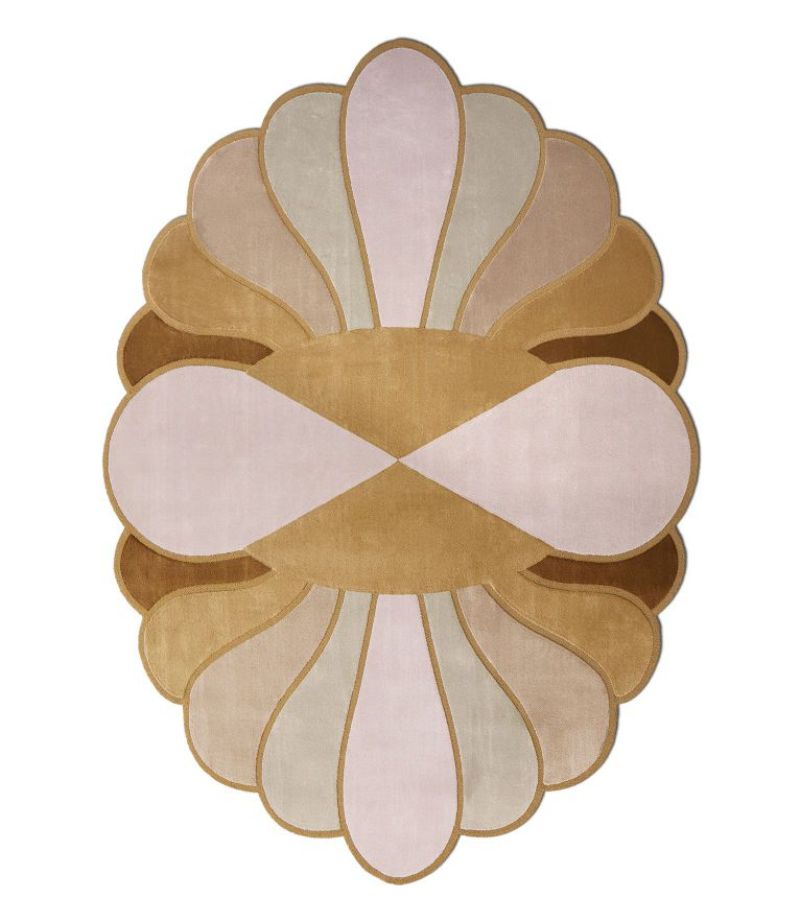 10 Spicy Rugs for this holiday season, living room, yellow beige and orange rug, oval rug, Autumn decoration, neutral tones,