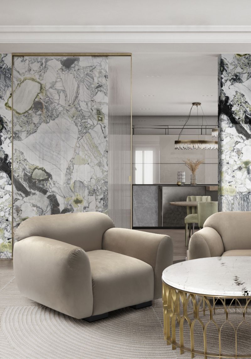 20 Luxurious Modern Silk Rugs to Style Your Living Room round rug