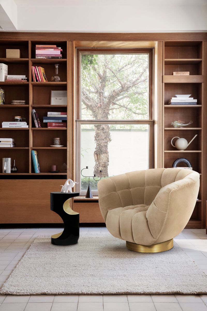 Rug's Inspirations For a Fantastic Home Interior Design. Modern contemporary reading corner in beige