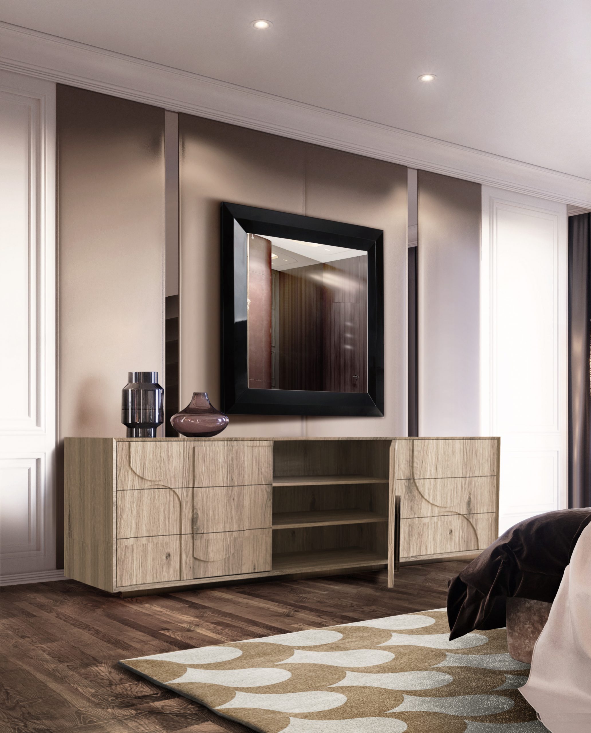 Neutral Bedroom with Adler Rug