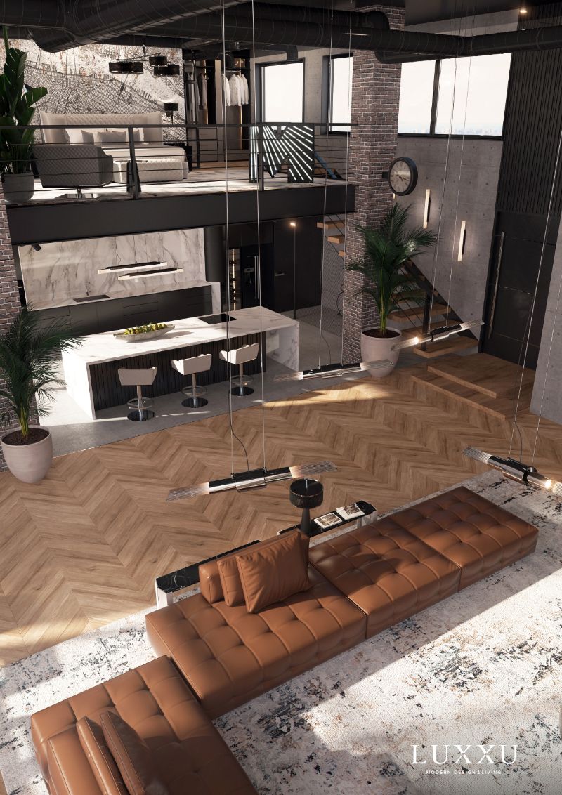 Here's how to sophisticate your living room with a classy rug. Modern Contemporary living room with white and gray rug