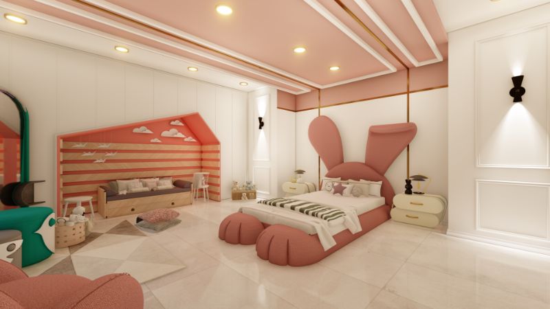 Modern Rugs Inspiration: How to get the perfect rug for your home! children soft pale pink colored room
