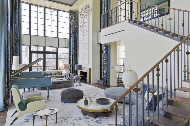 Rug Design ideas by Jean-Louis Deniot. Chelsea Down Town project with full covering rug