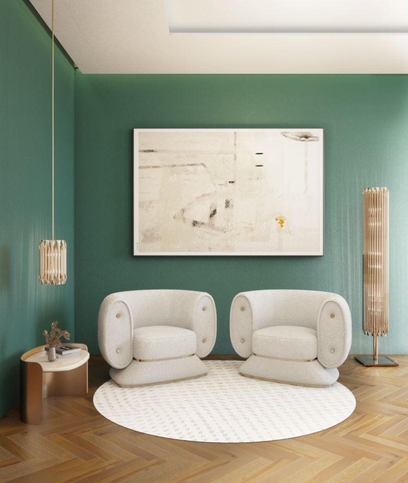 Rug's Inspirations For a Fantastic Home Interior Design. White reading corner with a white round rug.