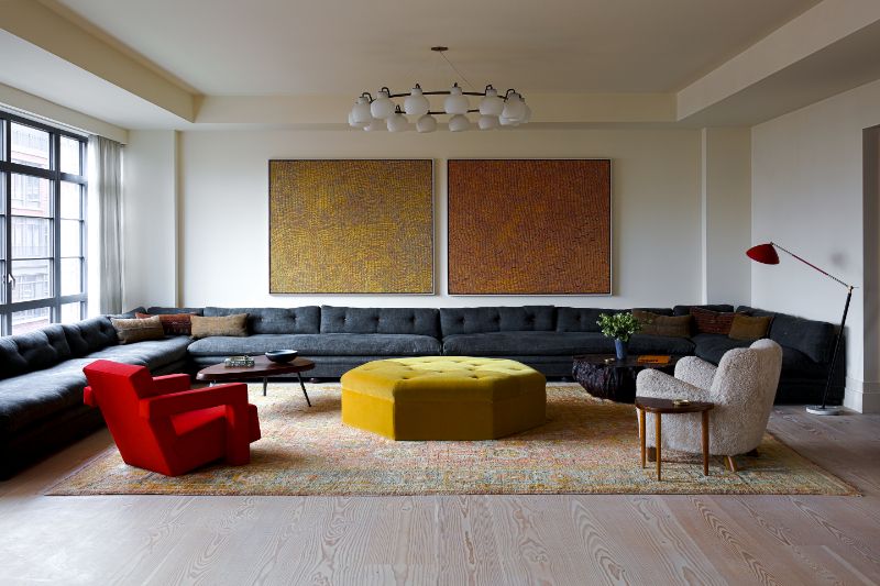 20 Fantastic Rugs to Decorate Your Modern Living Room, modern classic living room with area rug