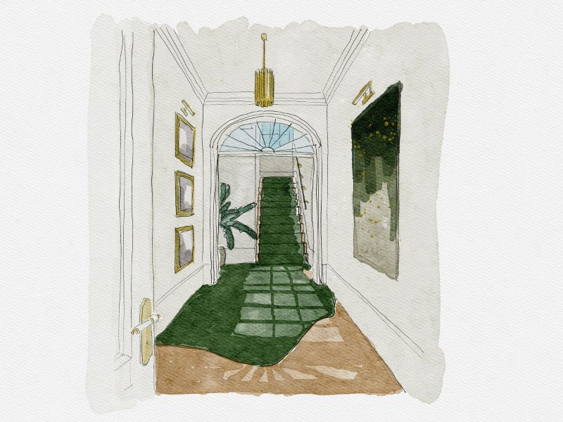 Nimue Hallway: A Dashing Project Filled With The Best Bespoke Rug