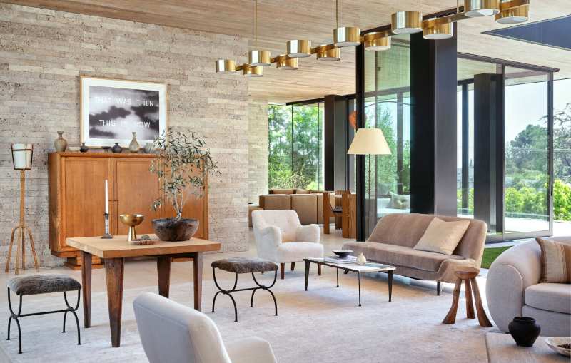 Jeremiah Brent, modern living room, contemporary furniture, white rug