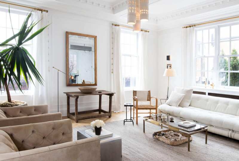Jeremiah Brent, modern living room, contemporary furniture, cream rug, velvet upholstery