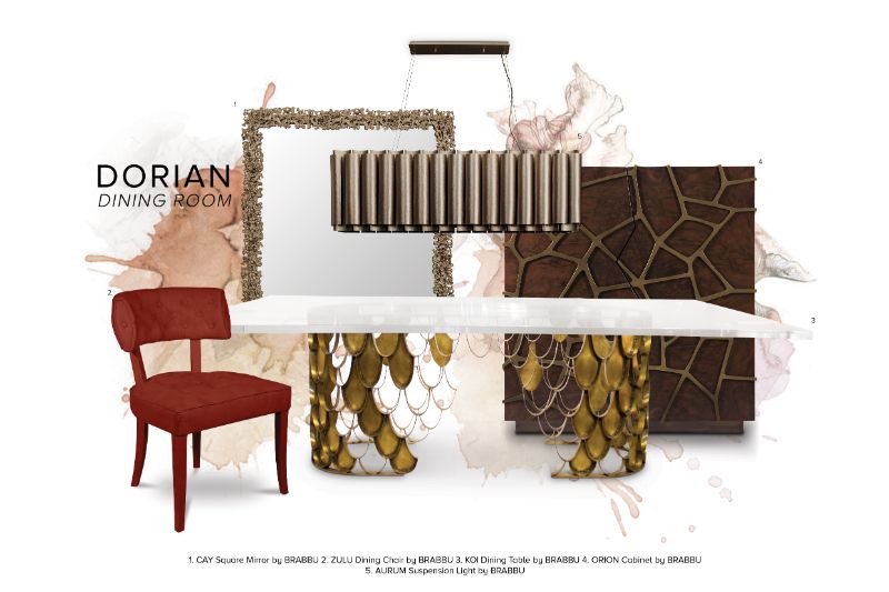 Knightsbridge Manor A Dazzling Modern Contemporary House in London, Modern dining room with Palm Rug