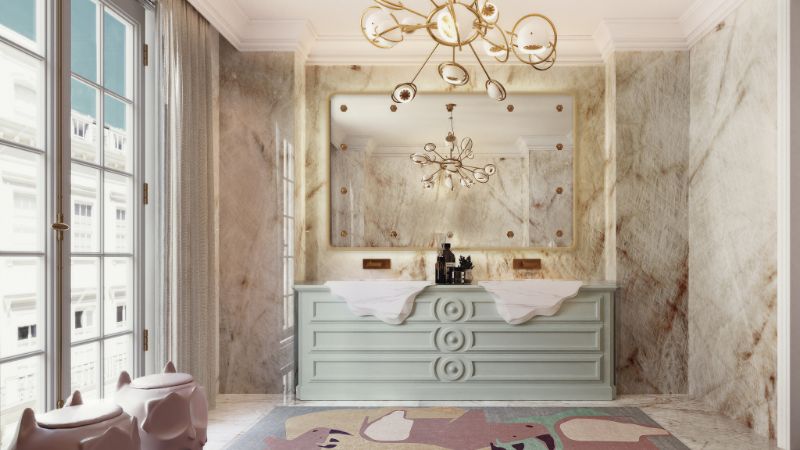 Neverland Bathroom Featuring Imaginative a Rug
