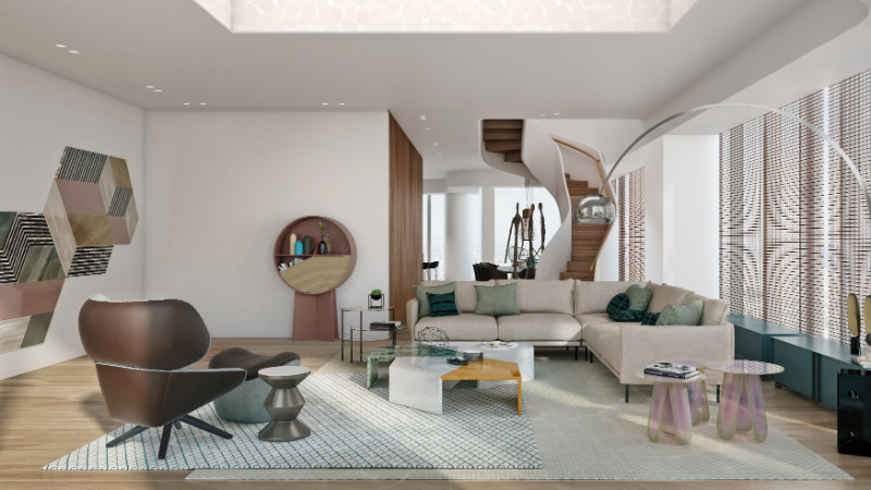 Interior Projects by Fabio Azzolina with Modern Rug Designs