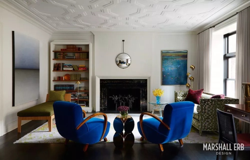 Eclectic Interior Design Project by Marshall Erb with colorful and playful rug