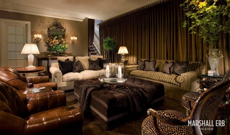 Interior Design Project by Marshall Erb in a dark and classic look Living Room