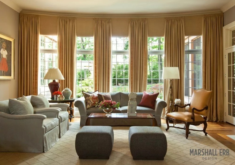 Interior Design Project by Marshall Erb with a modern rug in a traditional living room