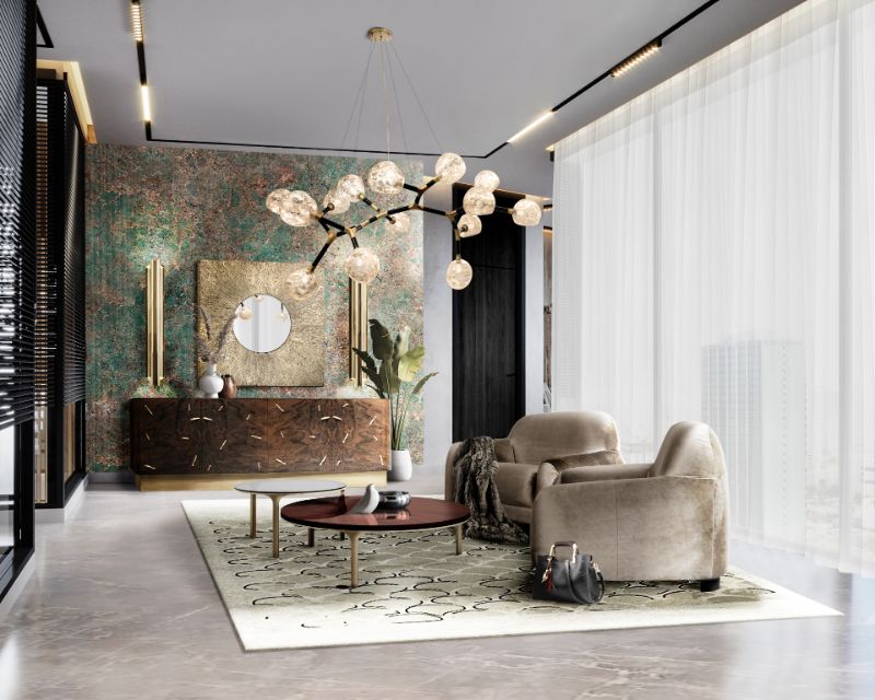 Modern contemproary living room with amazing neutral rectangular rug. 8 Modern Rugs For A Dashing Living Room Decor