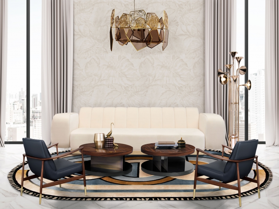 living room lounge with sky blue and and pale mustard tones.
The Best Selection of Interior Design Rugs