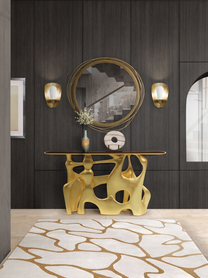 Modern entryway with cell rug.The Best Rug Designs for Your Entryway