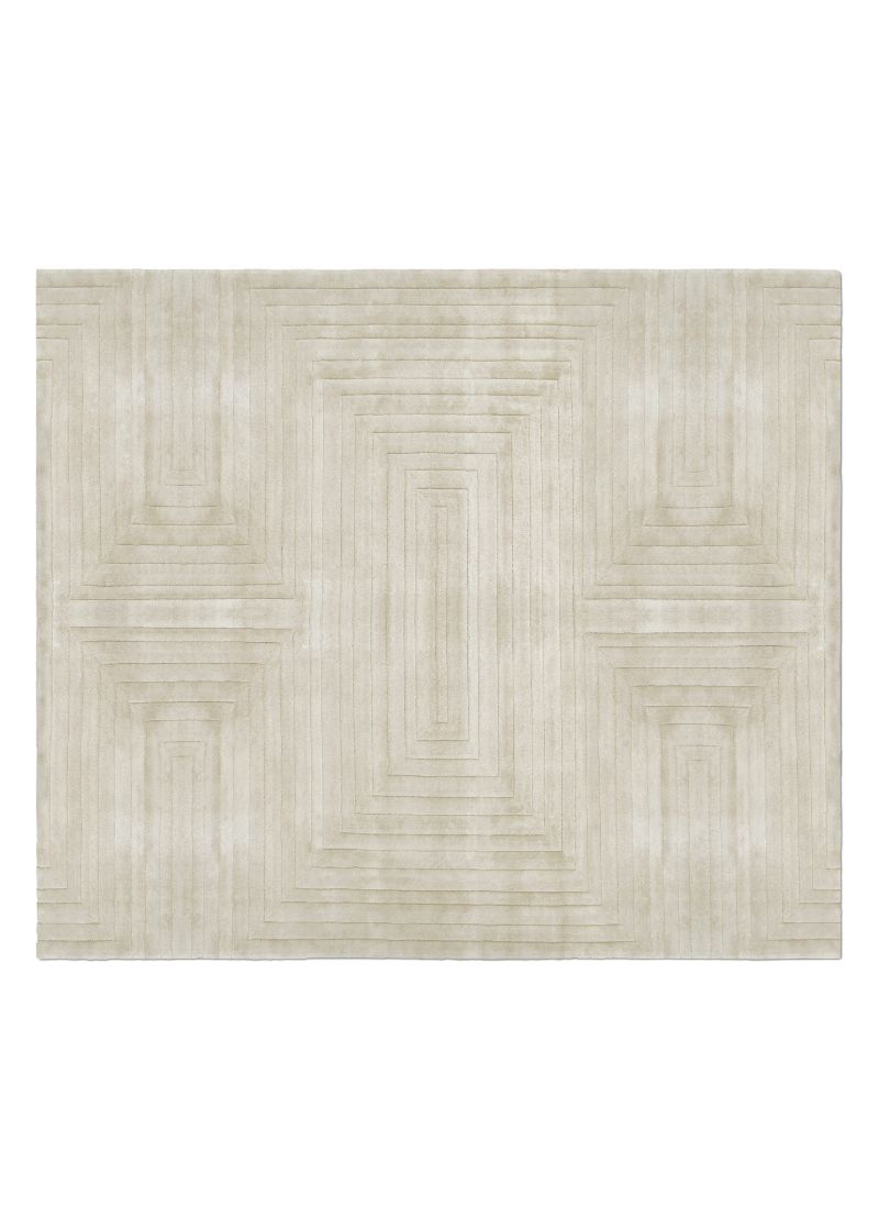 Square white area rug called WHITE GARDEN RUG