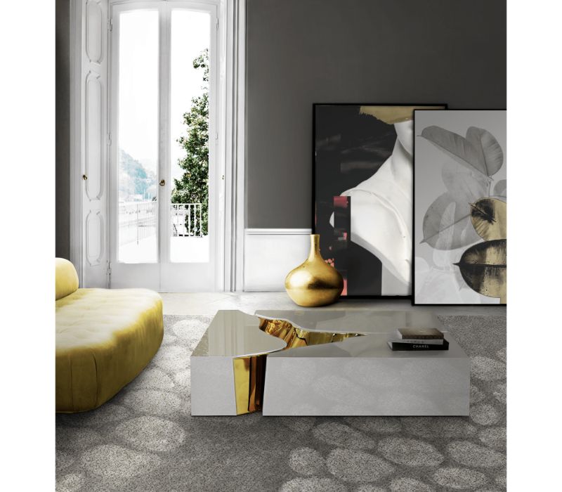 Exquisite living room area with gray area rug. Modern Classic Rug Ideas For the Living Room