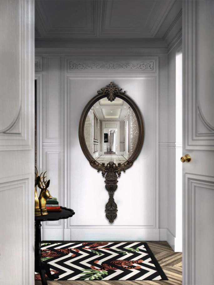Contemporary entryway with Feline rug.
Modern Rugs: 8 Ways They Can Glamorize an Entryway