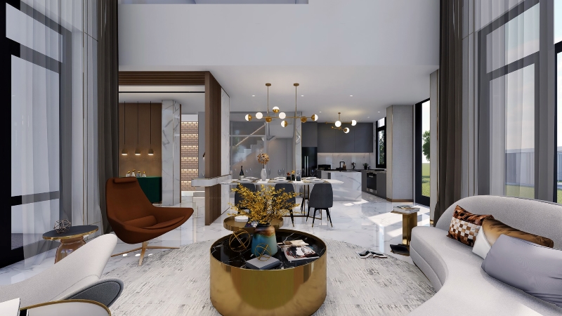 Interior Design Inspirations from Jemo Design - modern living and dining room
