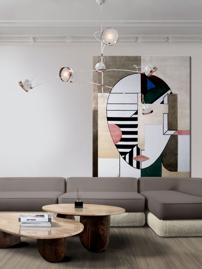 Modern living room with Oscar rug on the wall.
Living Room Ideas to Modernize Your Place